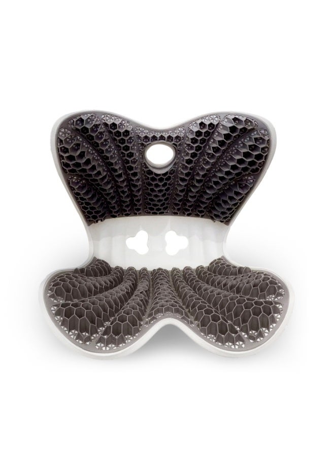 وسادة دعم أسفل الظهر مصنوعة من مادة TPE، مقعد مريح ودعم للظهر بتصميم خلية نحل يسمح بمرور الهواء، مصحح للوضعية مناسب لكرسي المكتب والمنزل والجلوس على الأرض. - Image 1